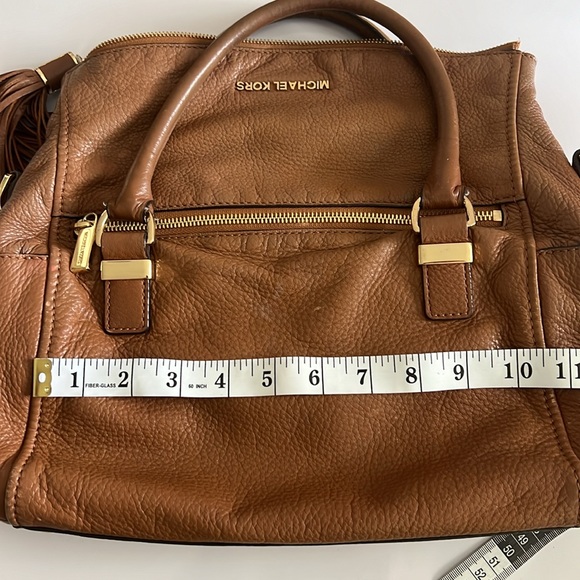 Michael Kors Weston Satchel Pebbled Brown Leather - Picture 8 of 10